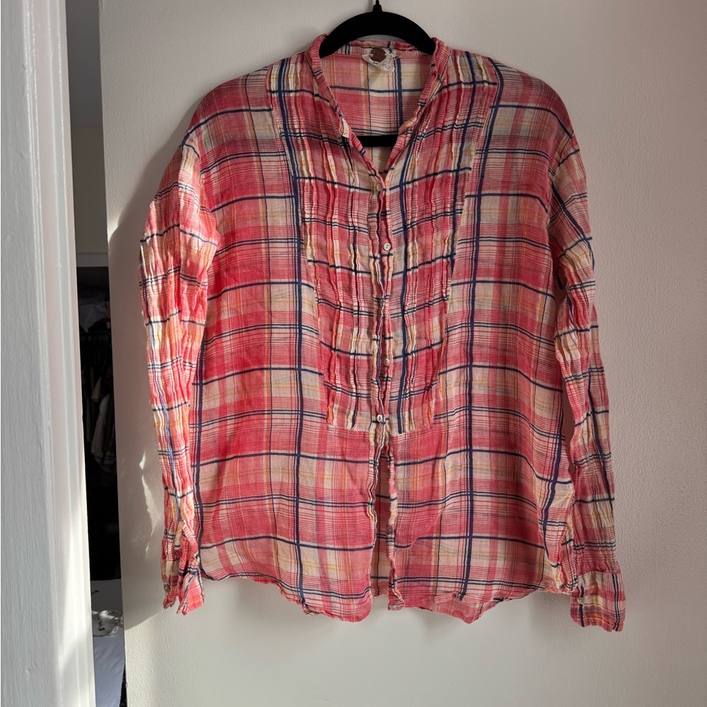 Free People One Multicolor Plaid Shirt